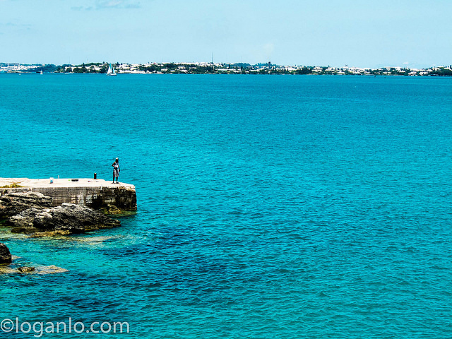 Old man fishing in Bermuda