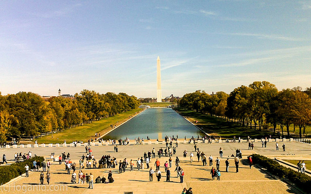 Washington DC, Monument from Lincoln