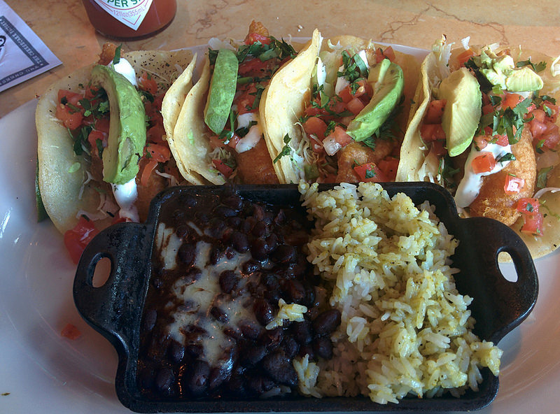 Fish Tacos at the Cheesecake Factory