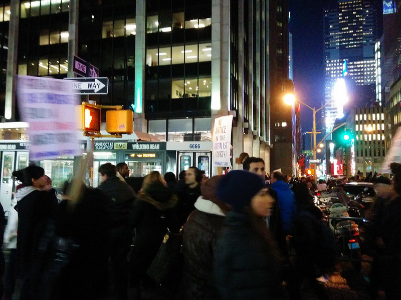 Protests in NYC near Rockefeller Center 2014.12.03