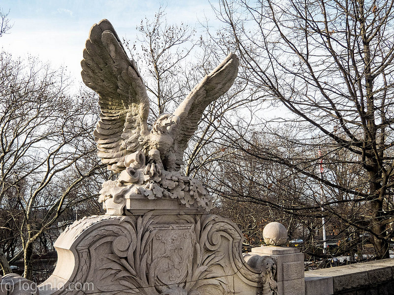 Eagle Statue in Riverside Park, NYC, UWS