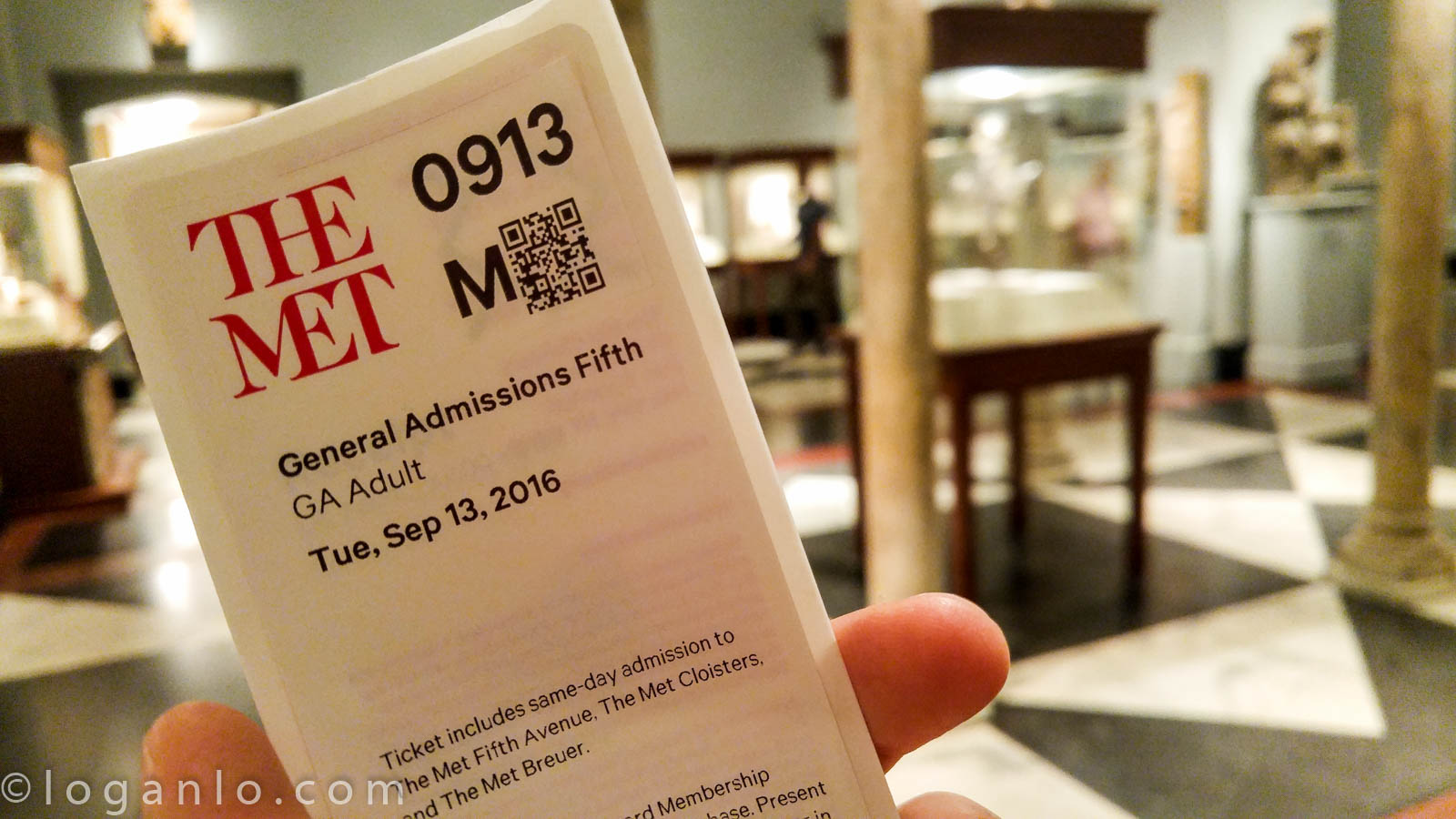 Admission Ticket for The Met