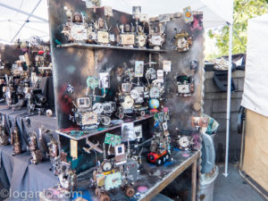 Clocks in a New York City flea market