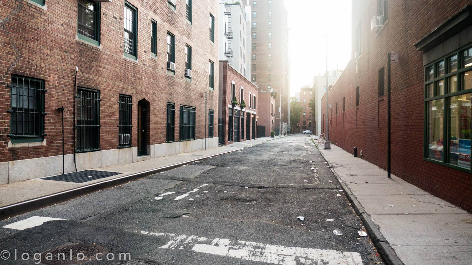 Empty street in Brooklyn